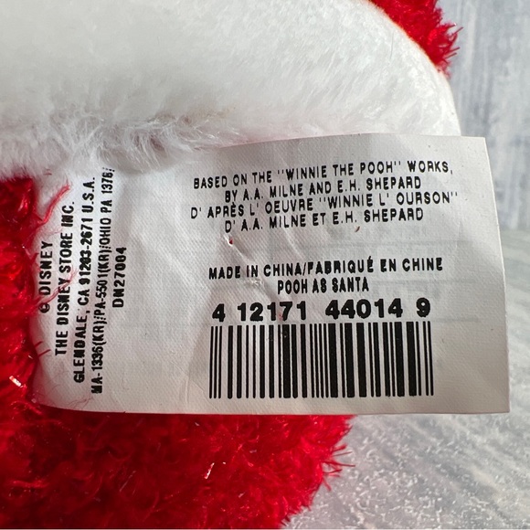 Disney Store Exclusive Winnie the Pooh Plush Christmas Santa Cuddles Bear 18” - Picture 7 of 8